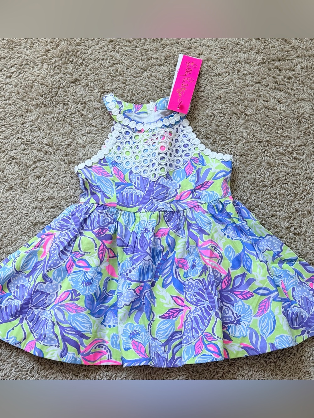 NWT Lilly Pulitzer Purple Pink Blue Floral Halter Dress